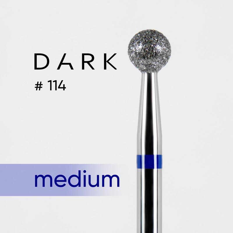 DARK Diamond Nail Bit 114 Ball 4.0 Medium (Blue) - Level Up Beauty Supply