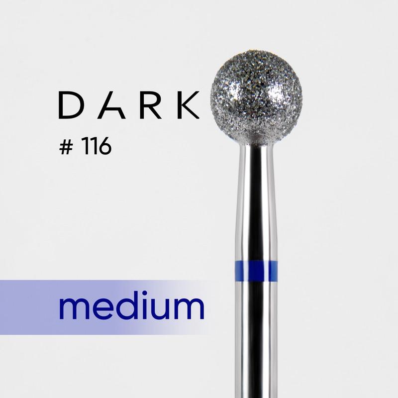 DARK Diamond Nail Bit 116 Ball 5.0 Medium (Blue) - Level Up Beauty Supply