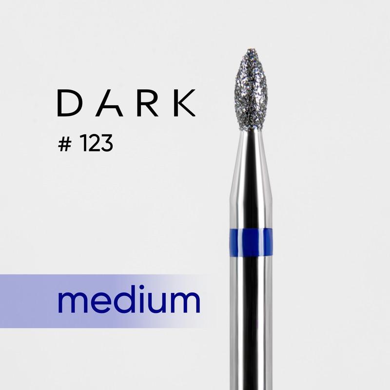 DARK Diamond nail Bit 123, Bud 1.8 - Medium (Blue) - Level Up Beauty Supply