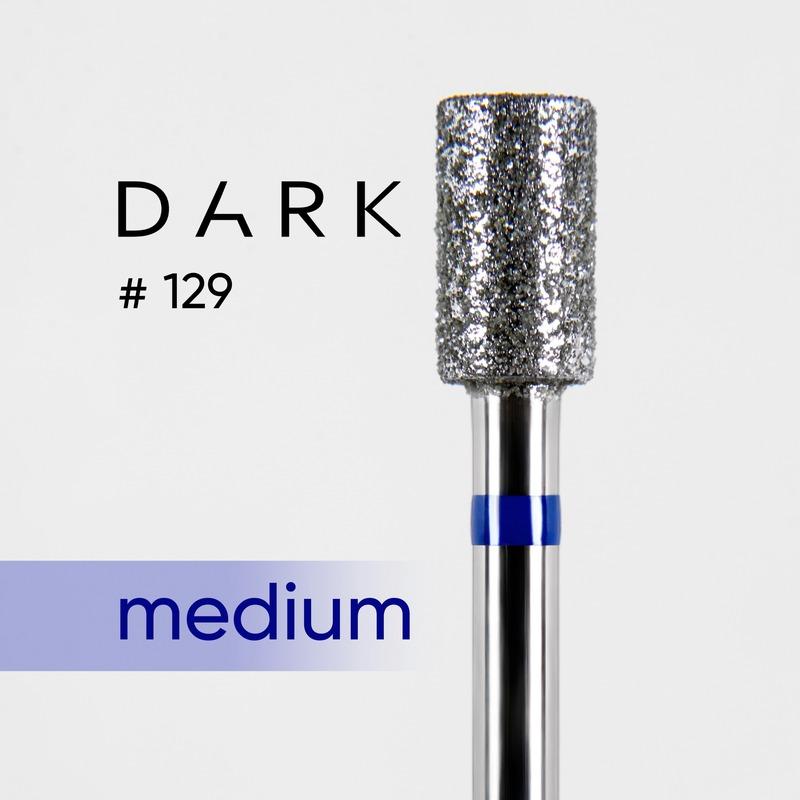 DARK Diamond Nail Bit 129 Cylinder 4.3 Medium (Blue) - Level Up Beauty Supply
