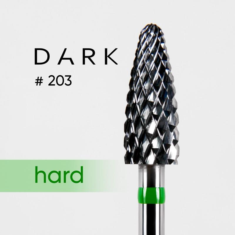 DARK Carbide Drill Bit 203, Rounded Cone, Coarse (Green) - Level Up Beauty Supply