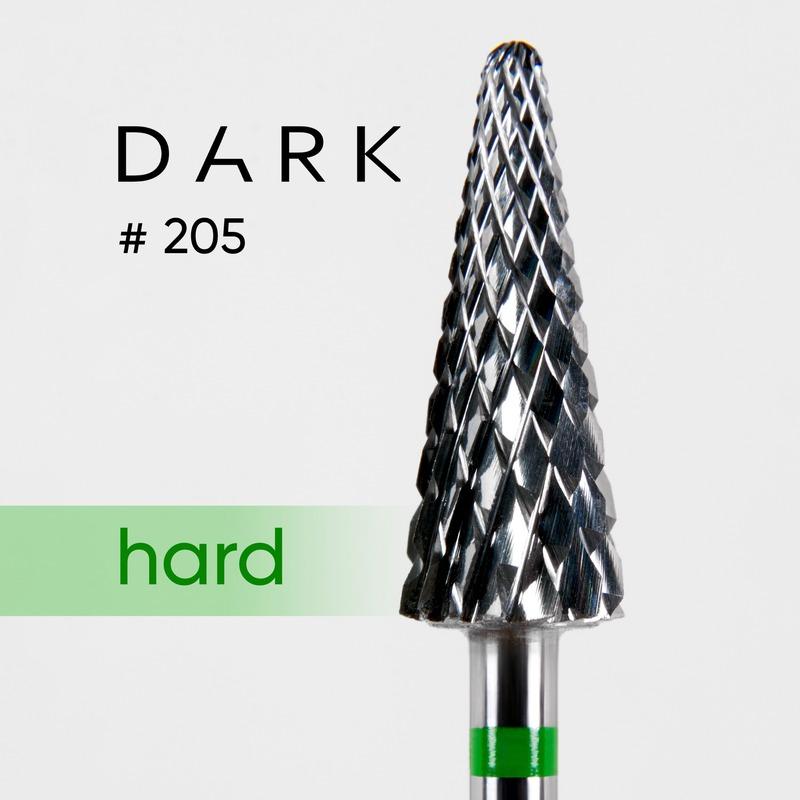 DARK Carbide Drill Bit 205, Cone - Coarse (Green) - Level Up Beauty Supply