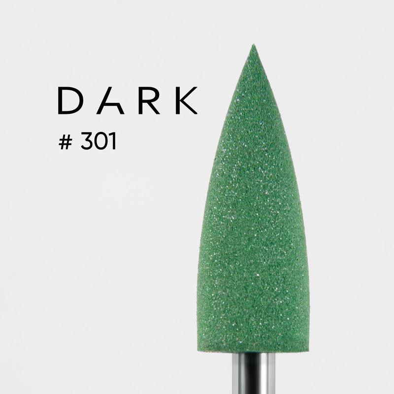DARK Silicone Polisher 301, Thin Bullet, Green - Level Up Beauty Supply