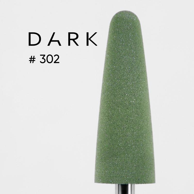 DARK Silicone Polisher 302, Thin Rounded Bullet, Green - Level Up Beauty Supply