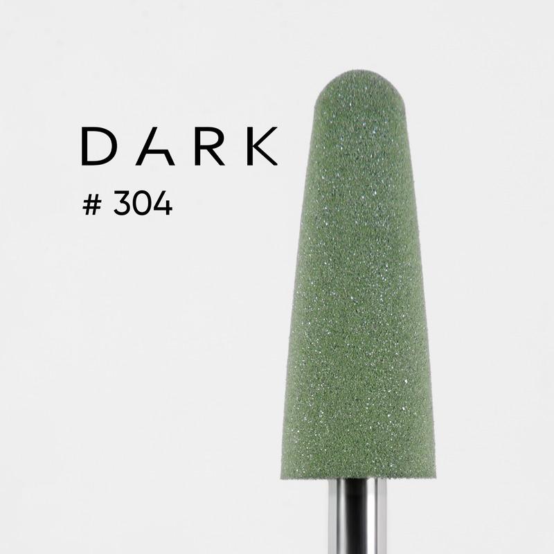 DARK Silicone Polisher 304, Thin Rounded Bullet, Green - Level Up Beauty Supply