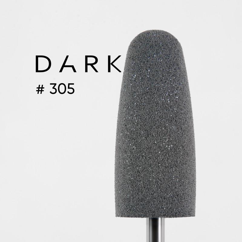 DARK Silicone Polisher 305, Thick Rounded Bullet, Grey - Level Up Beauty Supply