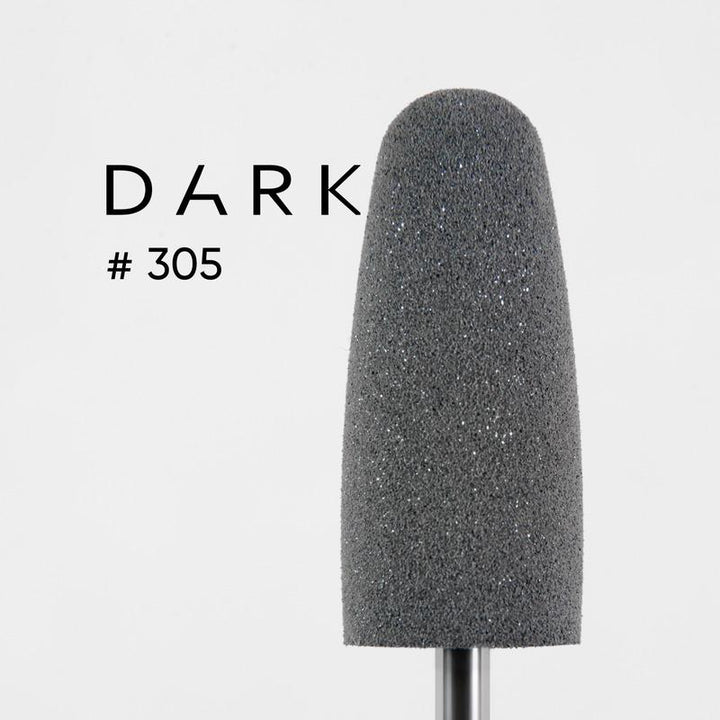 DARK Silicone Polisher #305, Thick Rounded Bullet, Grey