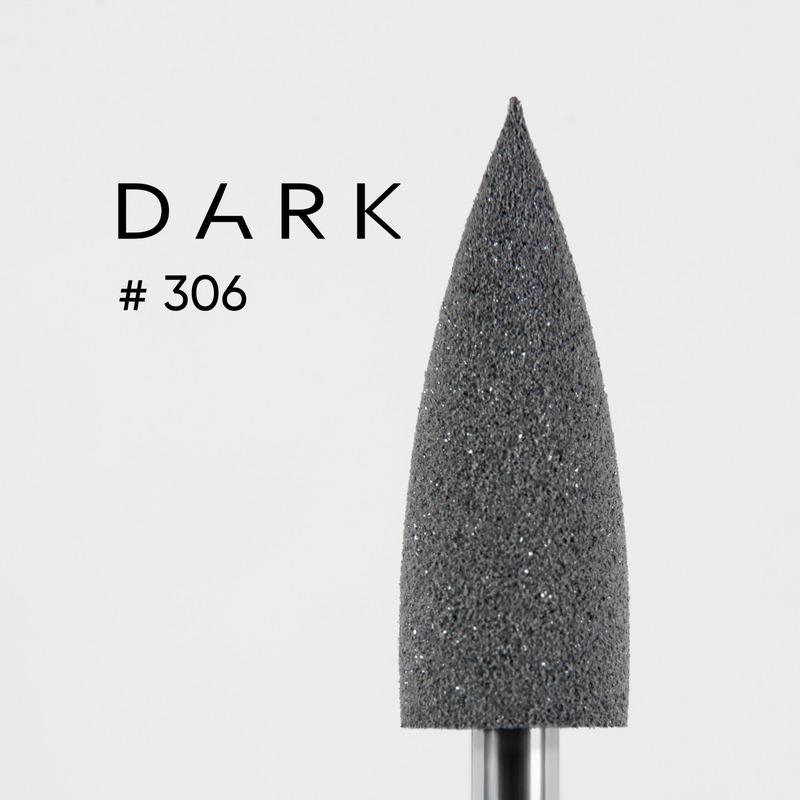 DARK Silicone Polisher 306, Thin Bullet, Grey - Level Up Beauty Supply