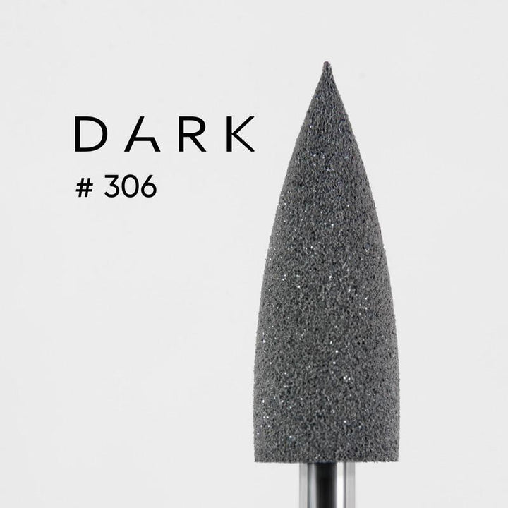 DARK Silicone Polisher #306, Thin Bullet, Grey