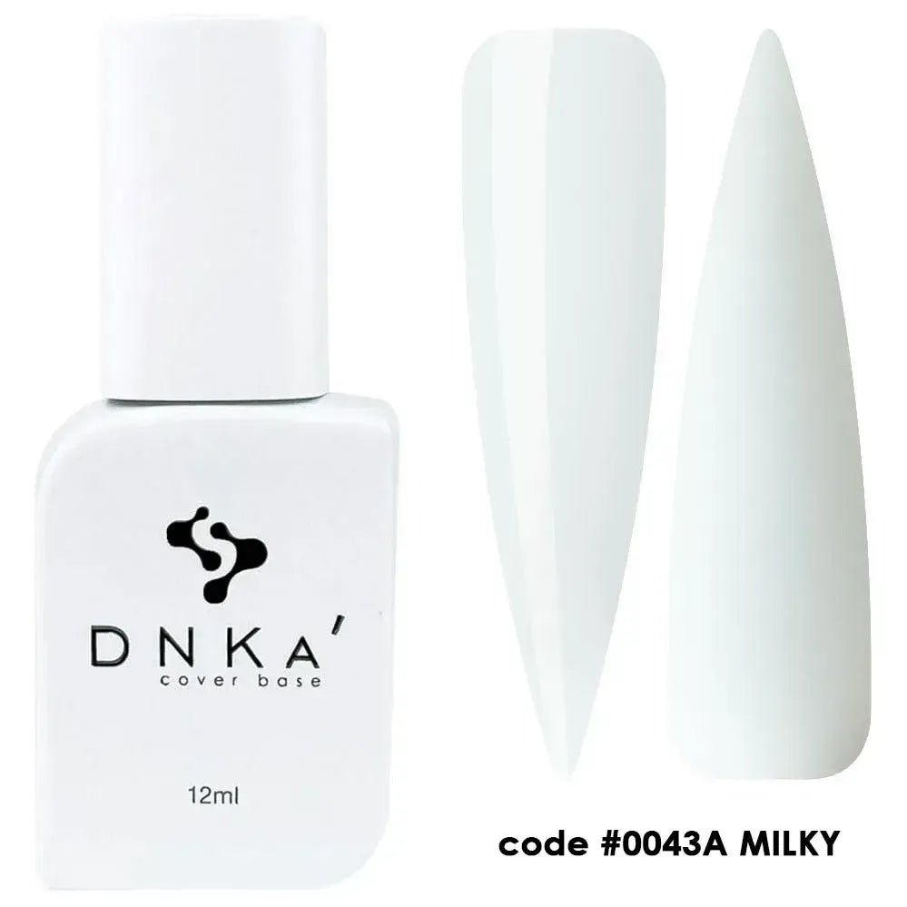 DNKa Rubber Cover Base 0043A' Milky 12 ml (TPO Free) - Level Up Beauty Supply