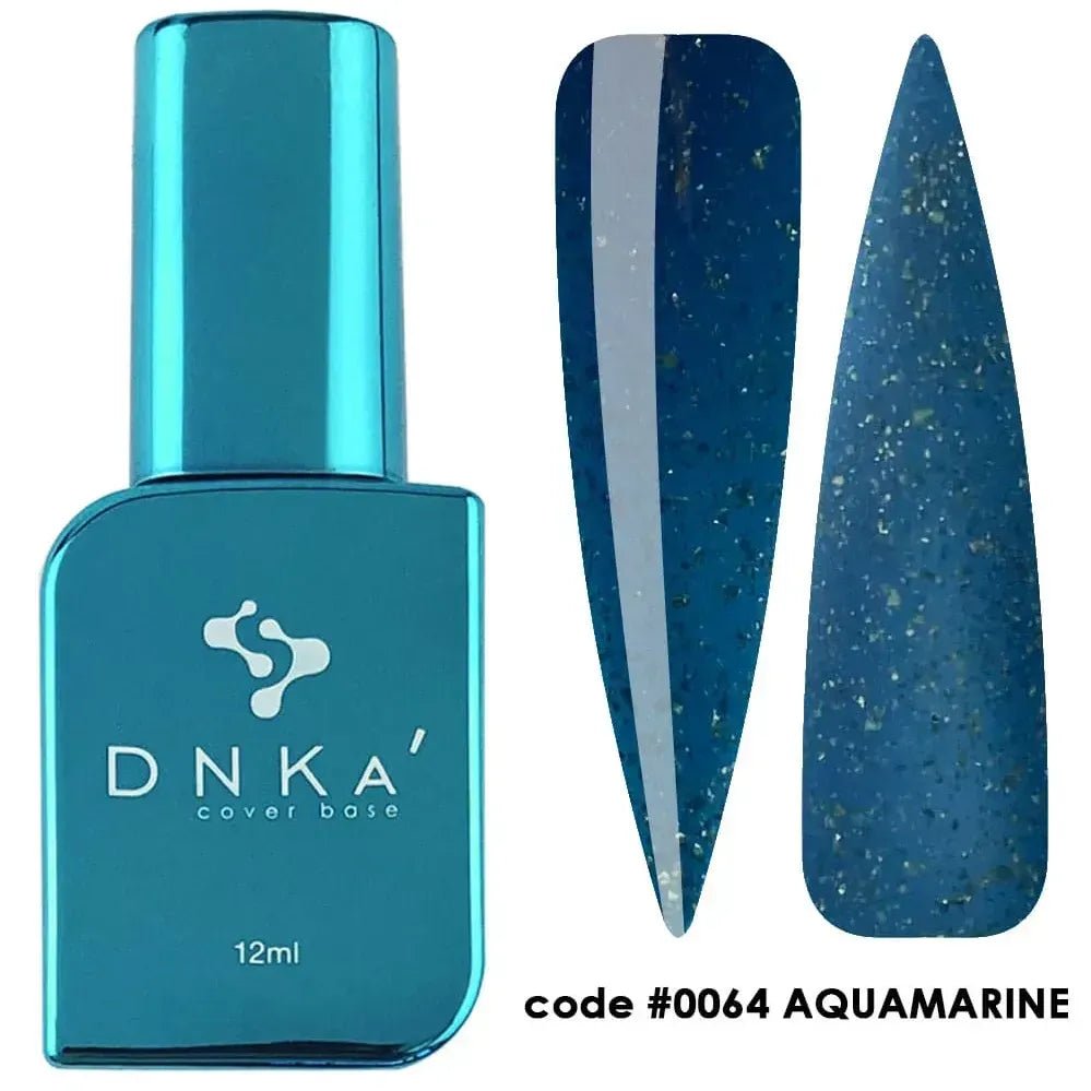 DNKa Rubber Cover Base 0064 Aquamarine 12 ml (TPO Free) - Level Up Beauty Supply
