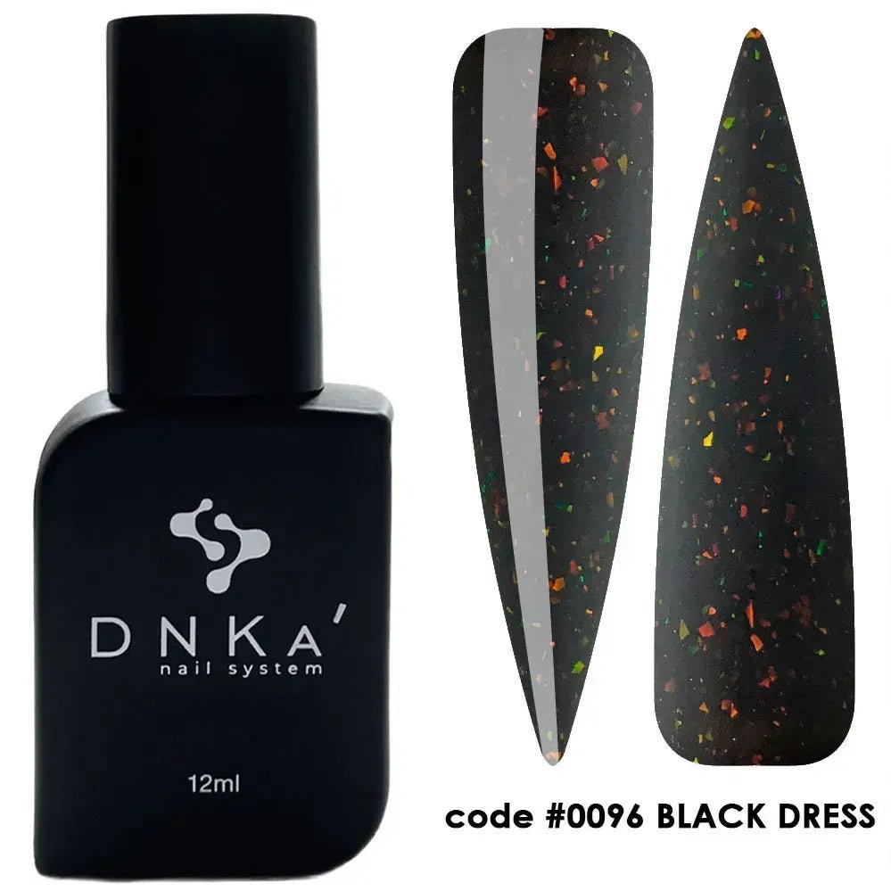 DNKa Rubber Cover Base 0096 Black Dress 12 ml (TPO Free) - Level Up Beauty Supply
