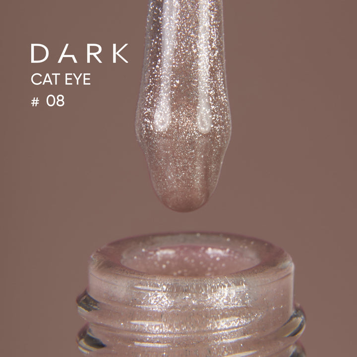 Dark gel polish Cat Eye 08, 10 ml