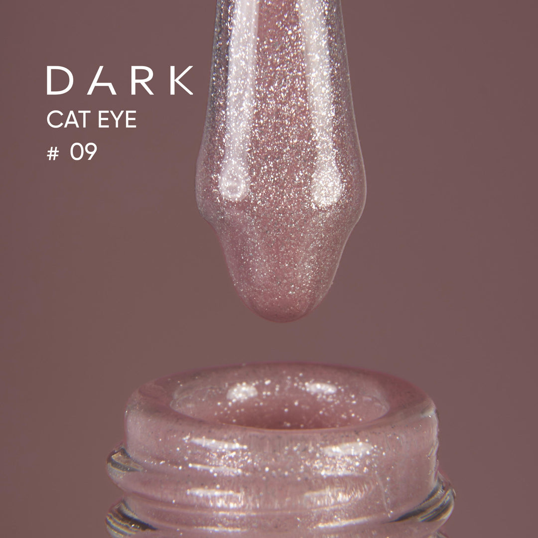 Dark gel polish Cat Eye 09, 10 ml