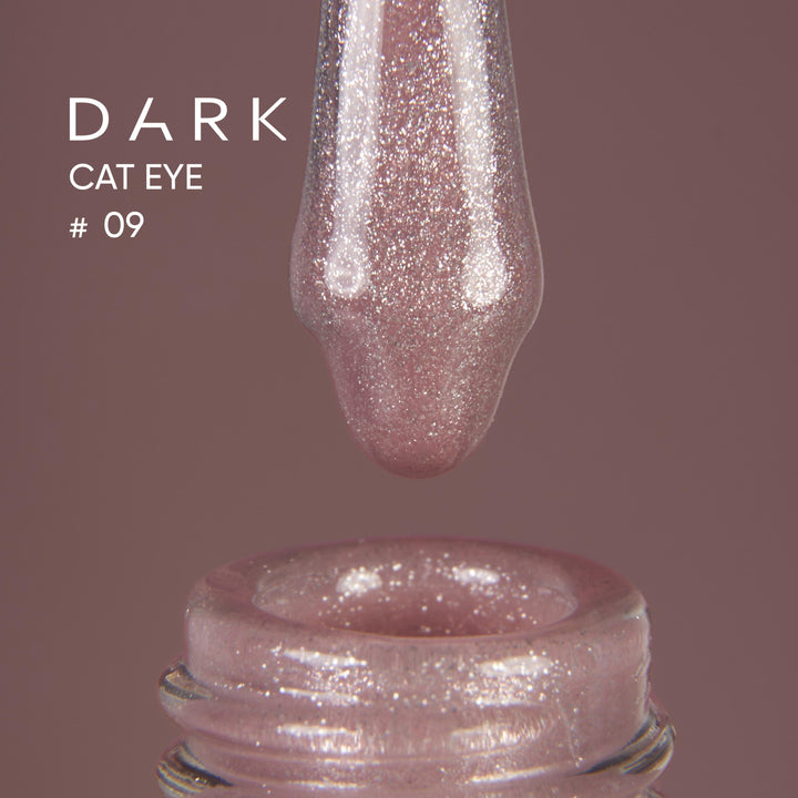 Dark gel polish Cat Eye 09, 10 ml