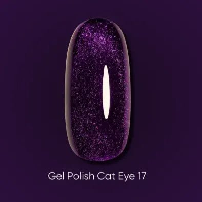 Dark gel polish Cat Eye 17, 6 ml (TPO Free) - Level Up Beauty Supply