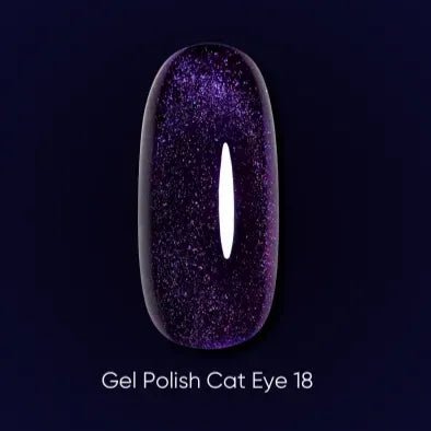 Dark gel polish Cat Eye 18, 6 ml (TPO Free) - Level Up Beauty Supply