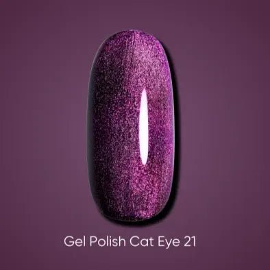 Dark gel polish Cat Eye 21, 6 ml (TPO Free) - Level Up Beauty Supply
