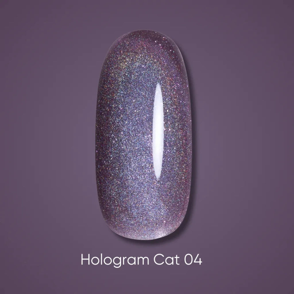 Dark gel polish Hologram cat 04, 6 ml (TPO Free) - Level Up Beauty Supply