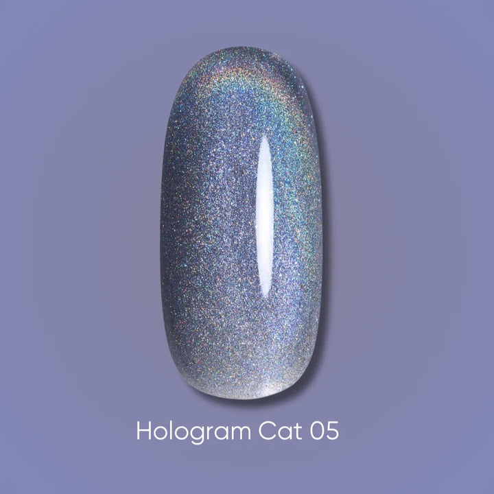 Dark gel polish Hologram cat 05, 6 ml (TPO Free)