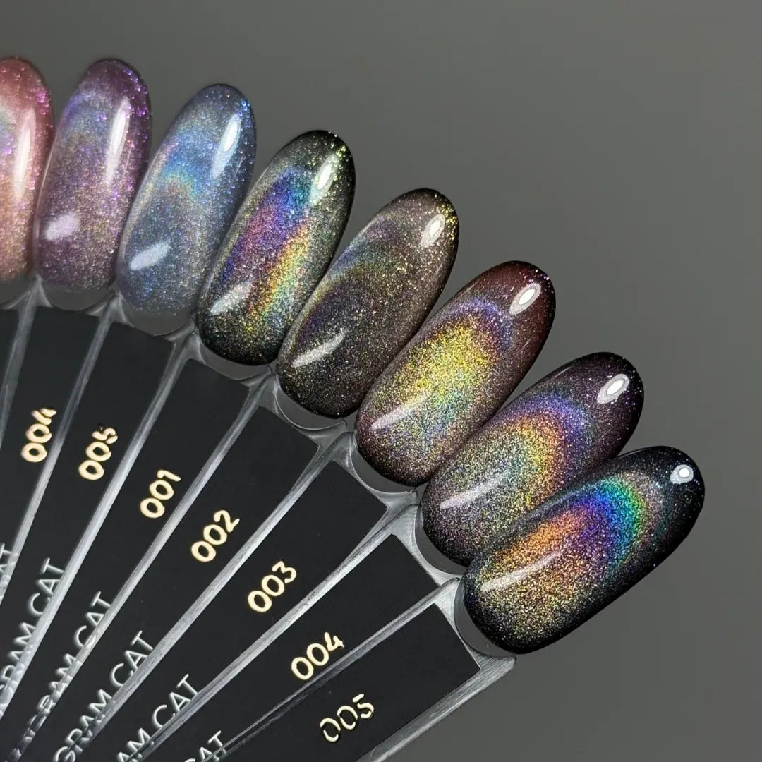 Dark gel polish Hologram cat 03, 6 ml (TPO Free)