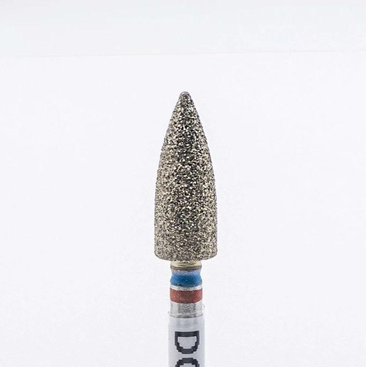Diamond Coated Nail Bit, Bullet - Fine - Med (Red - Blue) (DCZ - 107) - Level Up Beauty Supply