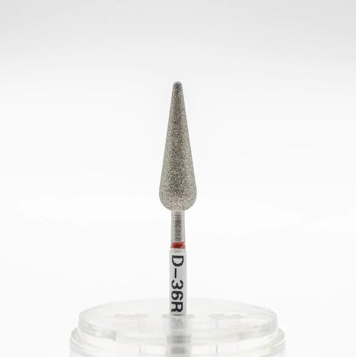 Diamond Nail Bit, Large Candle - Fine (Red) (D - 36) - Level Up Beauty Supply