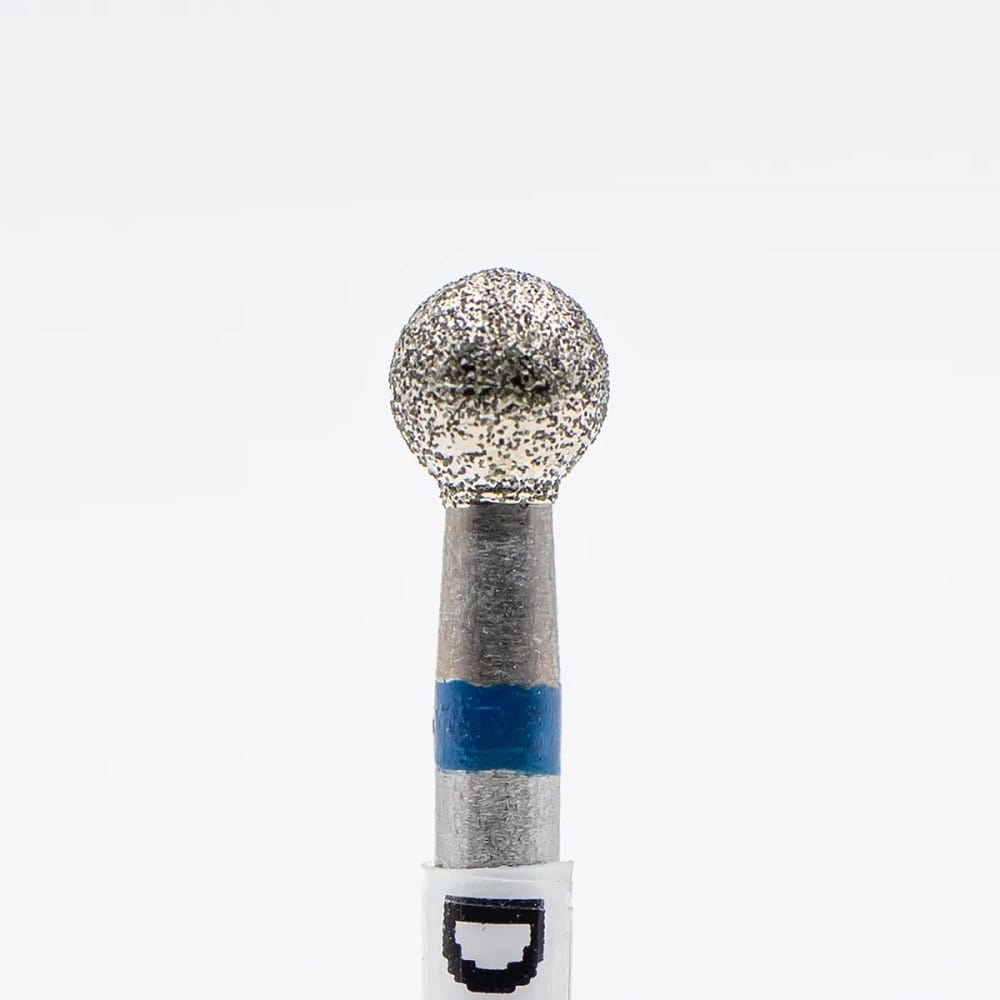 Diamond nail bit, Ball 4.0, Medium (Blue) - Level Up Beauty Supply