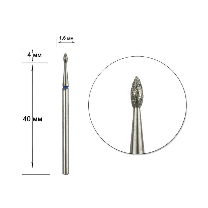 STALEKS Diamond nail bit, Drop 1.6 - Medium (FA40B016/4)