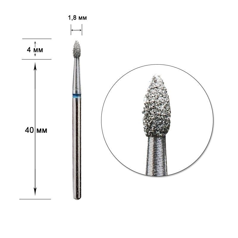 STALEKS Diamond nail bit, Drop 1.8 - Medium (FA60B018/4)