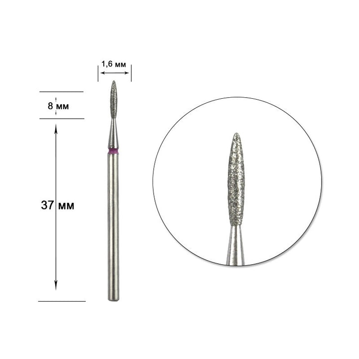 STALEKS Diamond nail bit, Flame 1.6 - Fine (FA11R016/8)