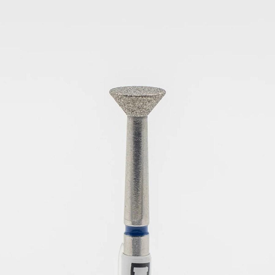 Diamond nail bit, Inverted Cone 3.3 - Medium (Blue) D-28 - Level Up Beauty Supply