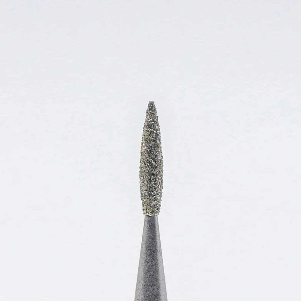 Diamond nail bit, Pointy Flame 1.6 - Medium (D - 116) - Level Up Beauty Supply