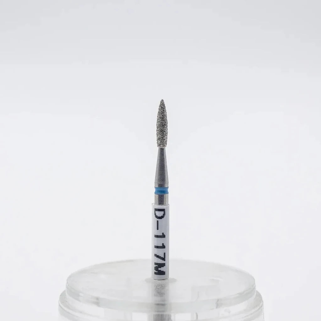 Diamond nail bit, Pointy Flame 1.8 - Medium (D - 117) - Level Up Beauty Supply