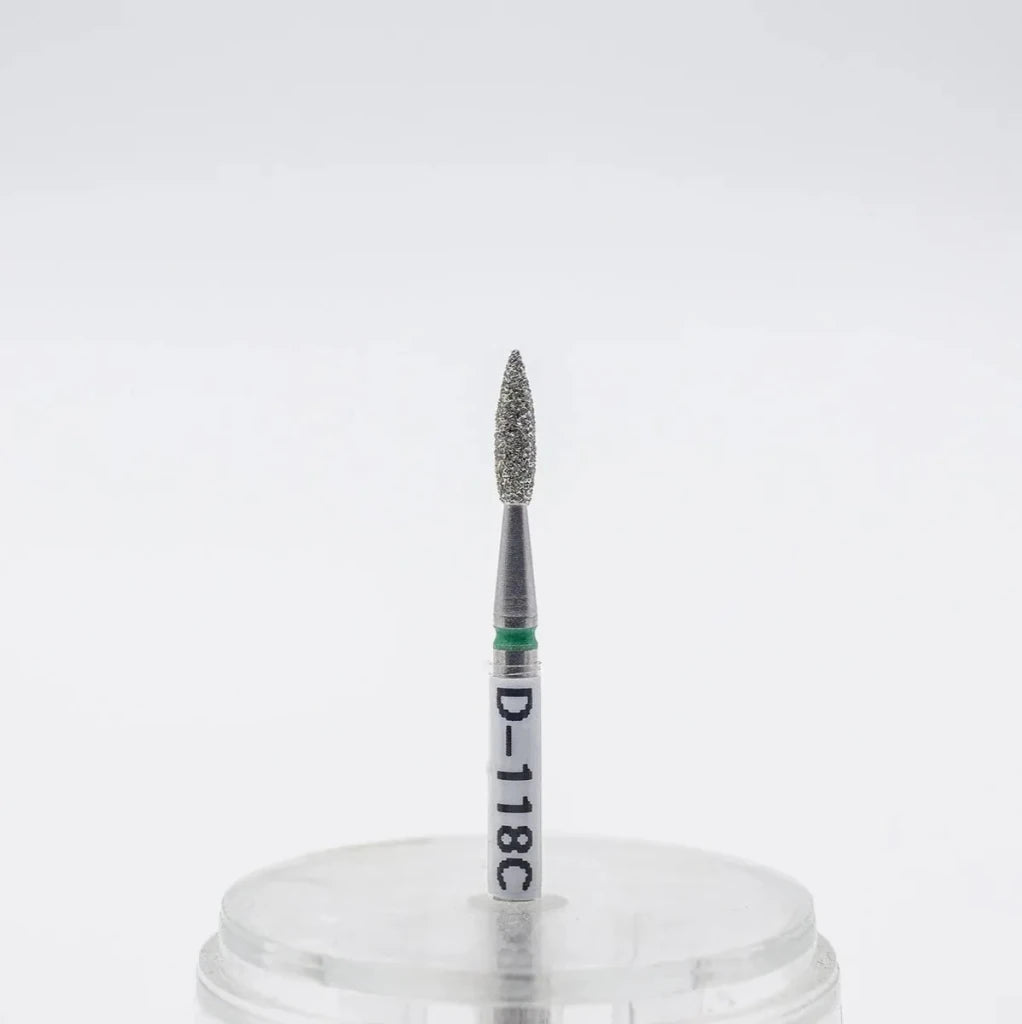 Diamond nail bit, Pointy Flame 2.1 - Coarse (D - 118) - Level Up Beauty Supply