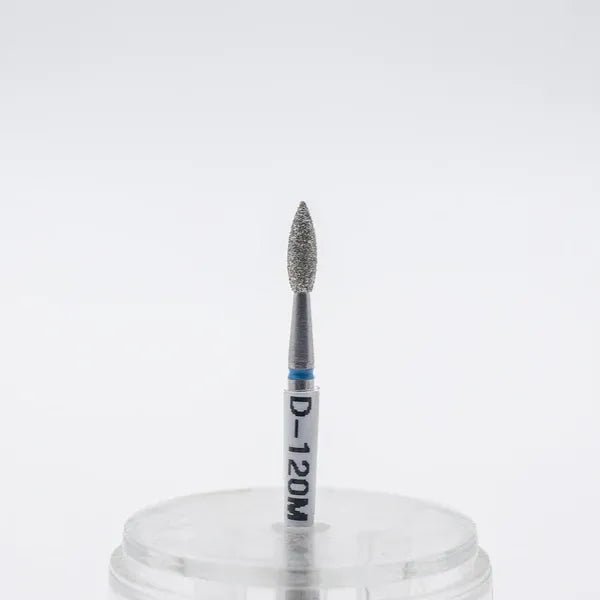 Diamond nail bit, Pointy Flame 2.5 - Medium (D - 120) - Level Up Beauty Supply