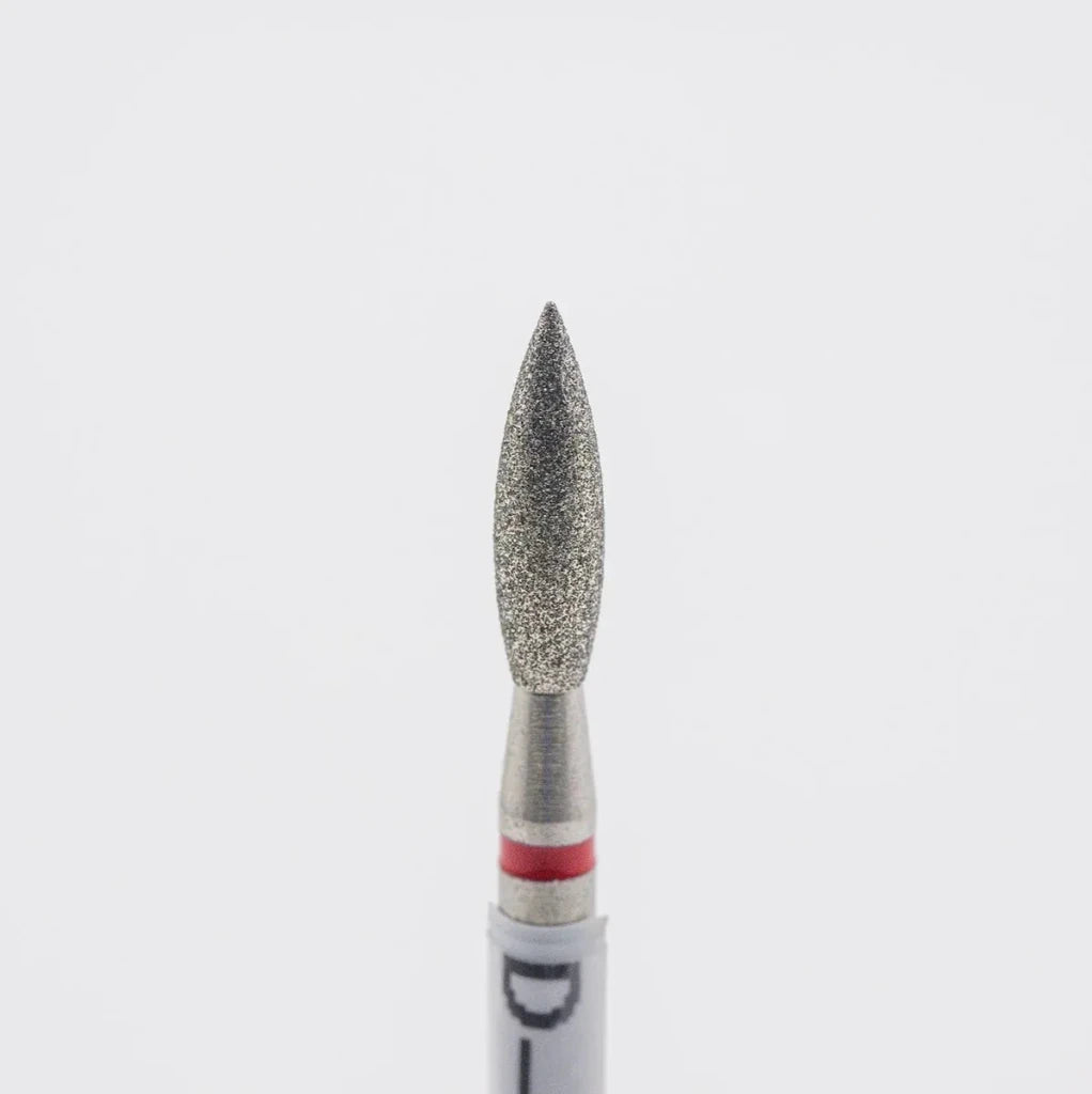 Diamond nail bit, Pointy Flame 2.6 - Fine (D - 120/3) - Level Up Beauty Supply