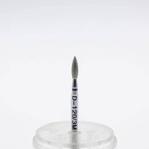 Diamond nail bit, Pointy Flame 2.6 - Medium (D - 120/3) - Level Up Beauty Supply