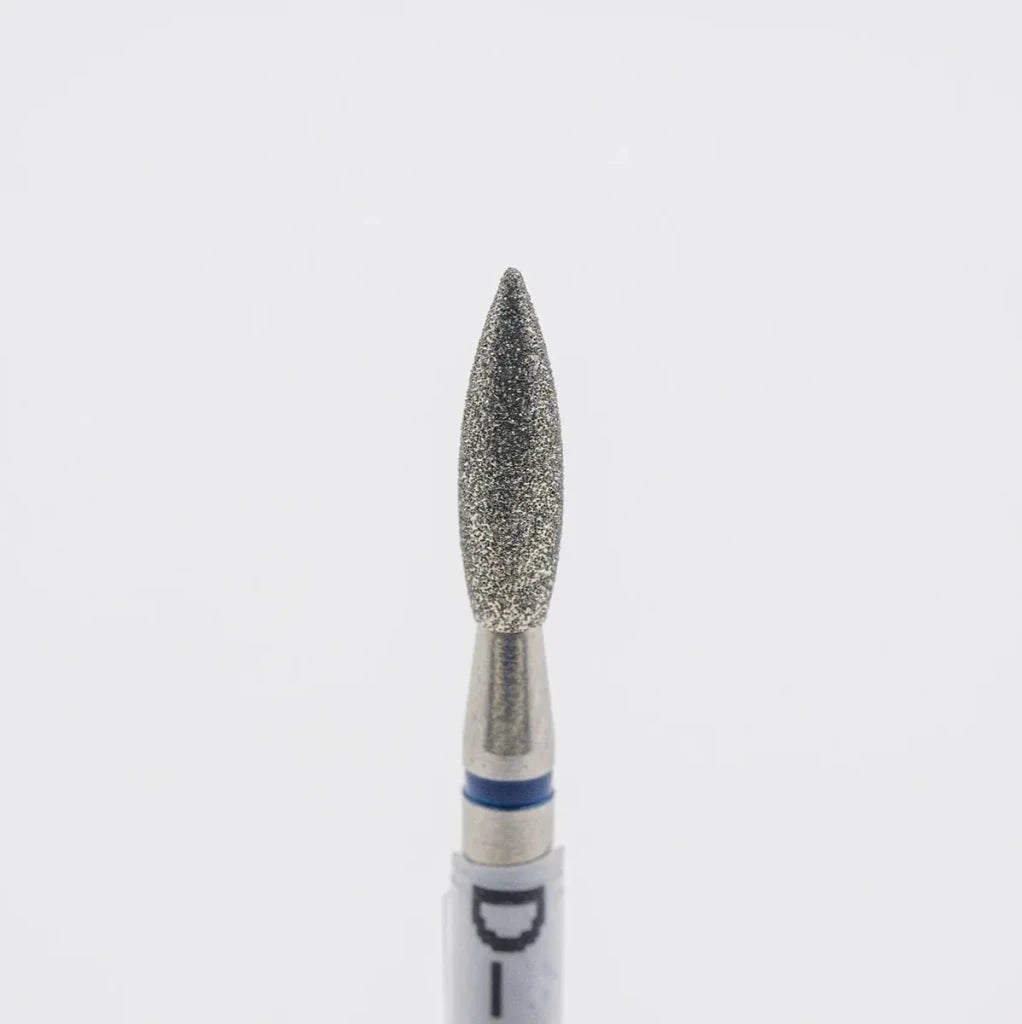 Diamond nail bit, Pointy Flame 2.6 - Medium (D - 120/3) - Level Up Beauty Supply