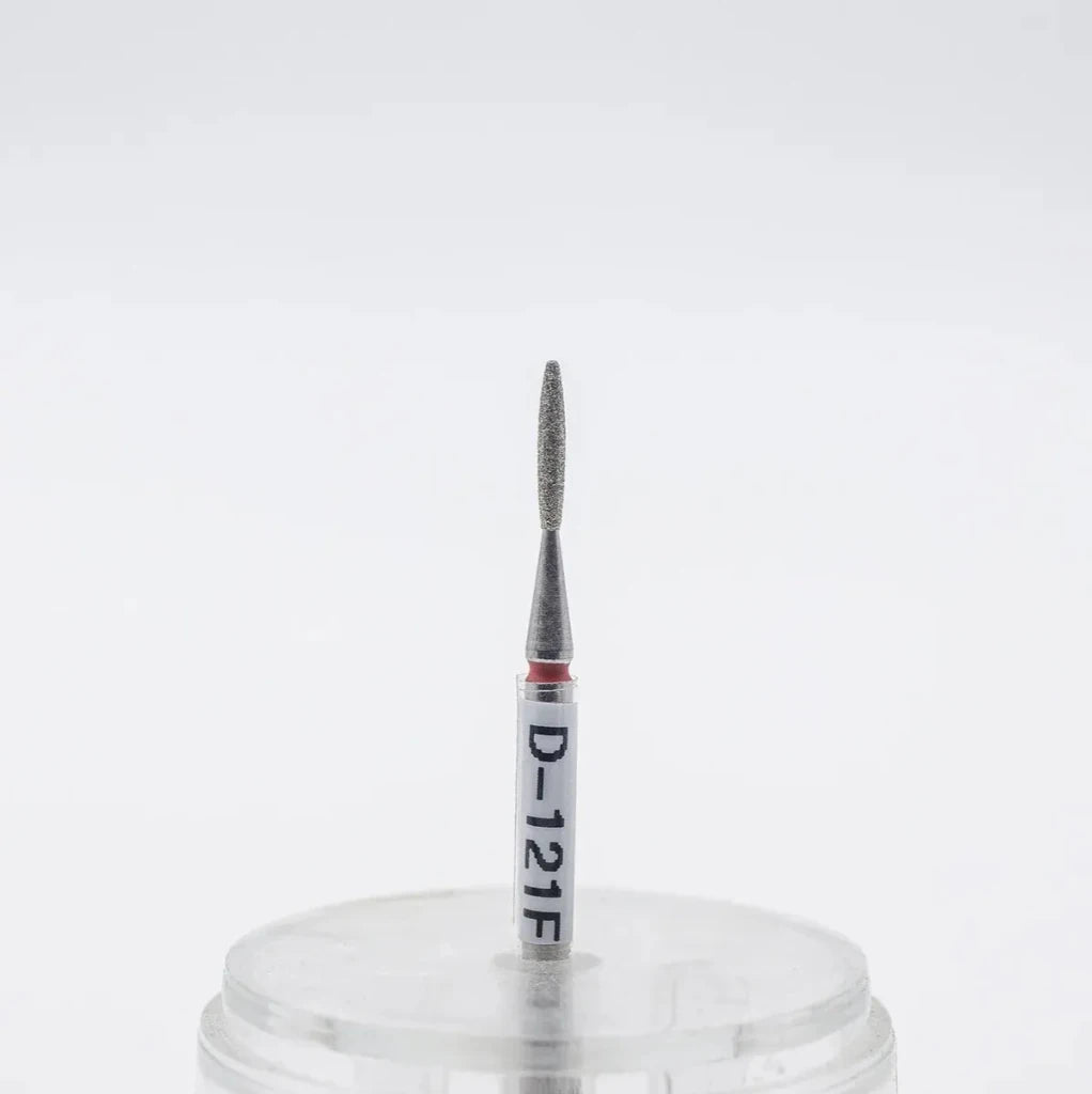 Diamond nail bit, Rounded Flame 1.4 - Fine (D - 121) - Level Up Beauty Supply