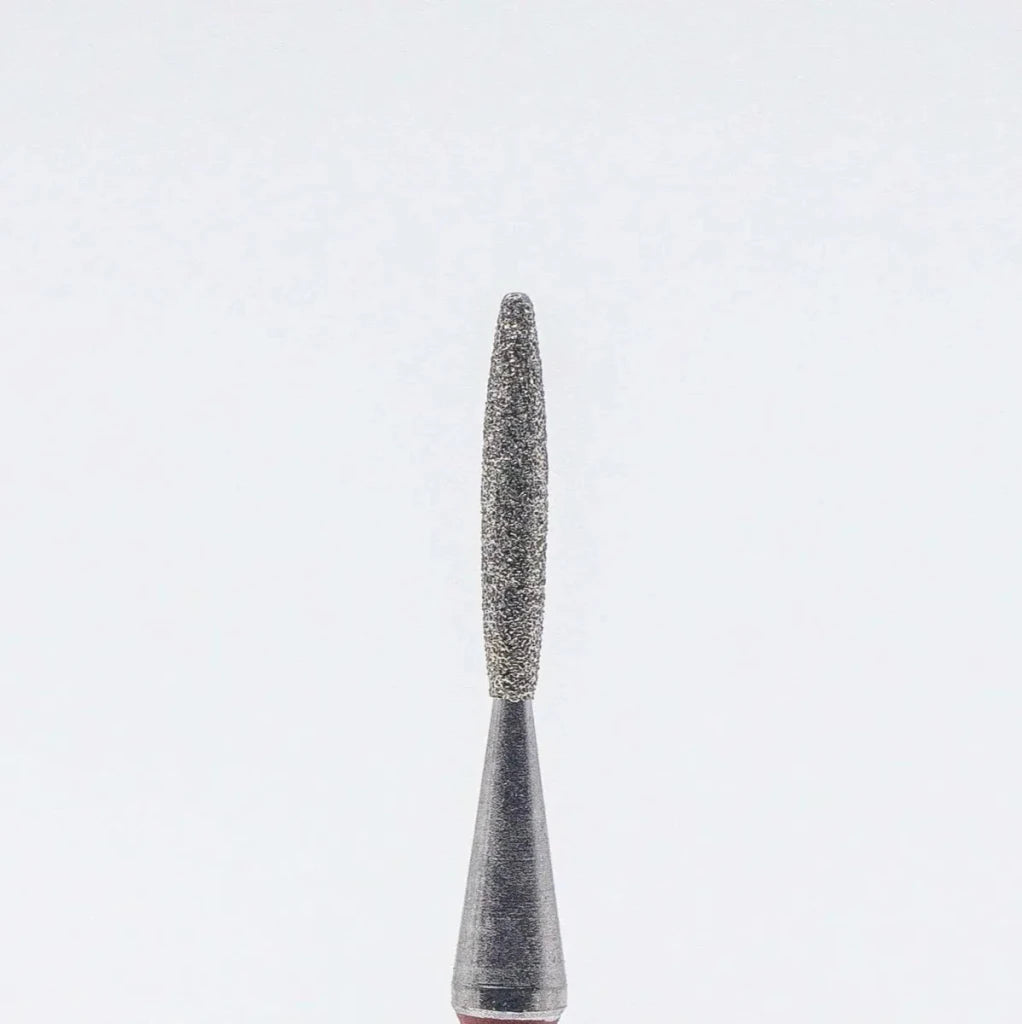 Diamond nail bit, Rounded Flame 1.4 - Fine (D - 121) - Level Up Beauty Supply