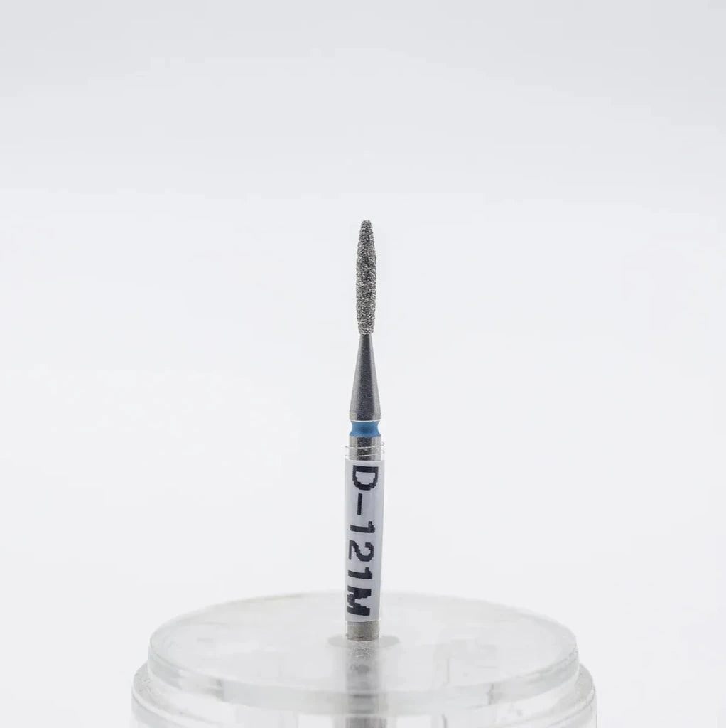 Diamond nail bit, Rounded Flame 1.4 - Medium (D - 121) - Level Up Beauty Supply