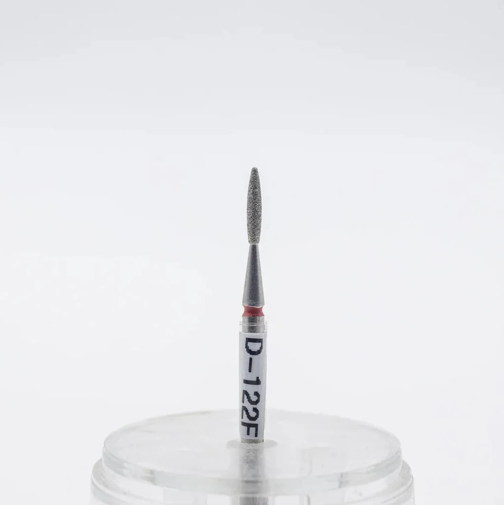 Diamond nail bit, Rounded Flame 1.6 - Fine (D - 122) - Level Up Beauty Supply