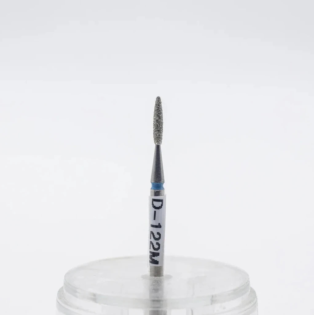 Diamond nail bit, Rounded Flame 1.6 - Medium (D - 122) - Level Up Beauty Supply