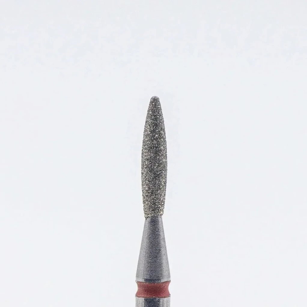 Diamond nail bit, Rounded Flame 1.8 - Fine (D - 123) - Level Up Beauty Supply