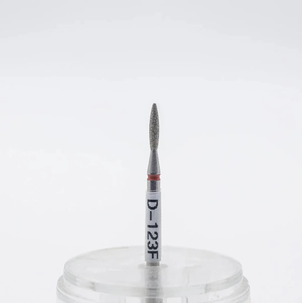 Diamond nail bit, Rounded Flame 1.8 - Fine (D - 123) - Level Up Beauty Supply