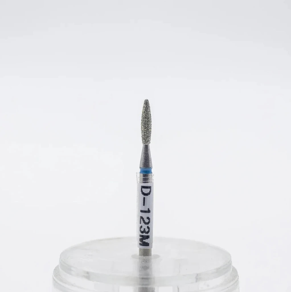 Diamond nail bit, Rounded Flame 1.8 - Medium (D - 123) - Level Up Beauty Supply