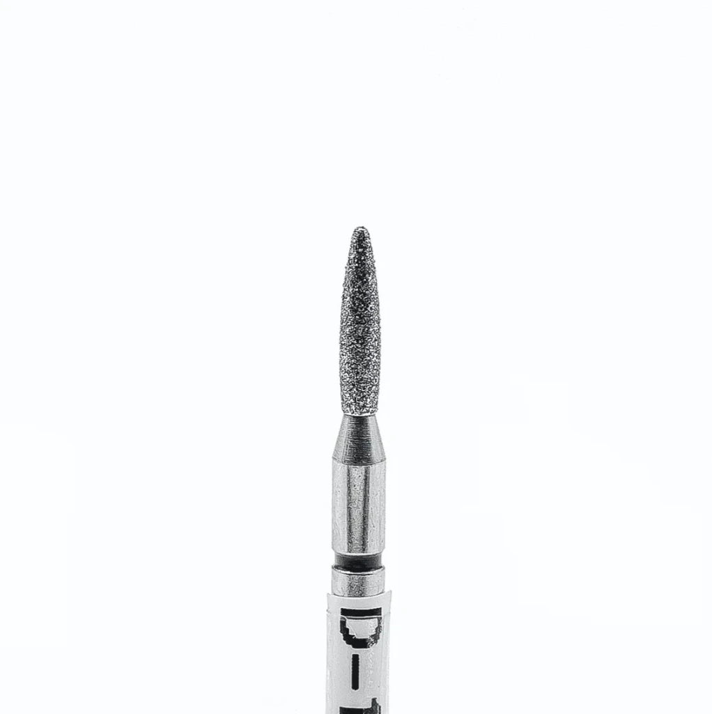 Diamond nail bit, Rounded Flame 1.8 - Medium (D - 123/3) - Level Up Beauty Supply