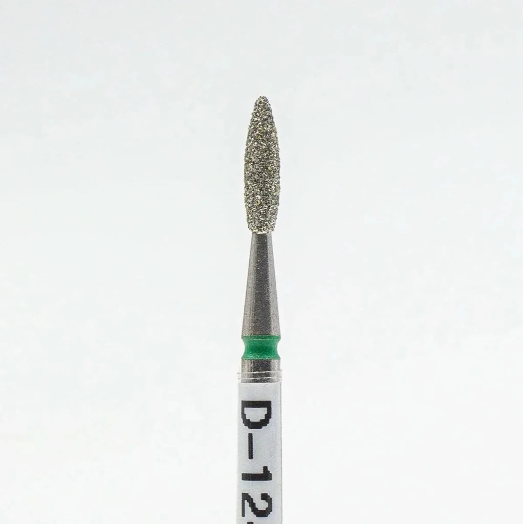 Diamond nail bit, Rounded Flame 2.1 - Coarse (D - 124) - Level Up Beauty Supply