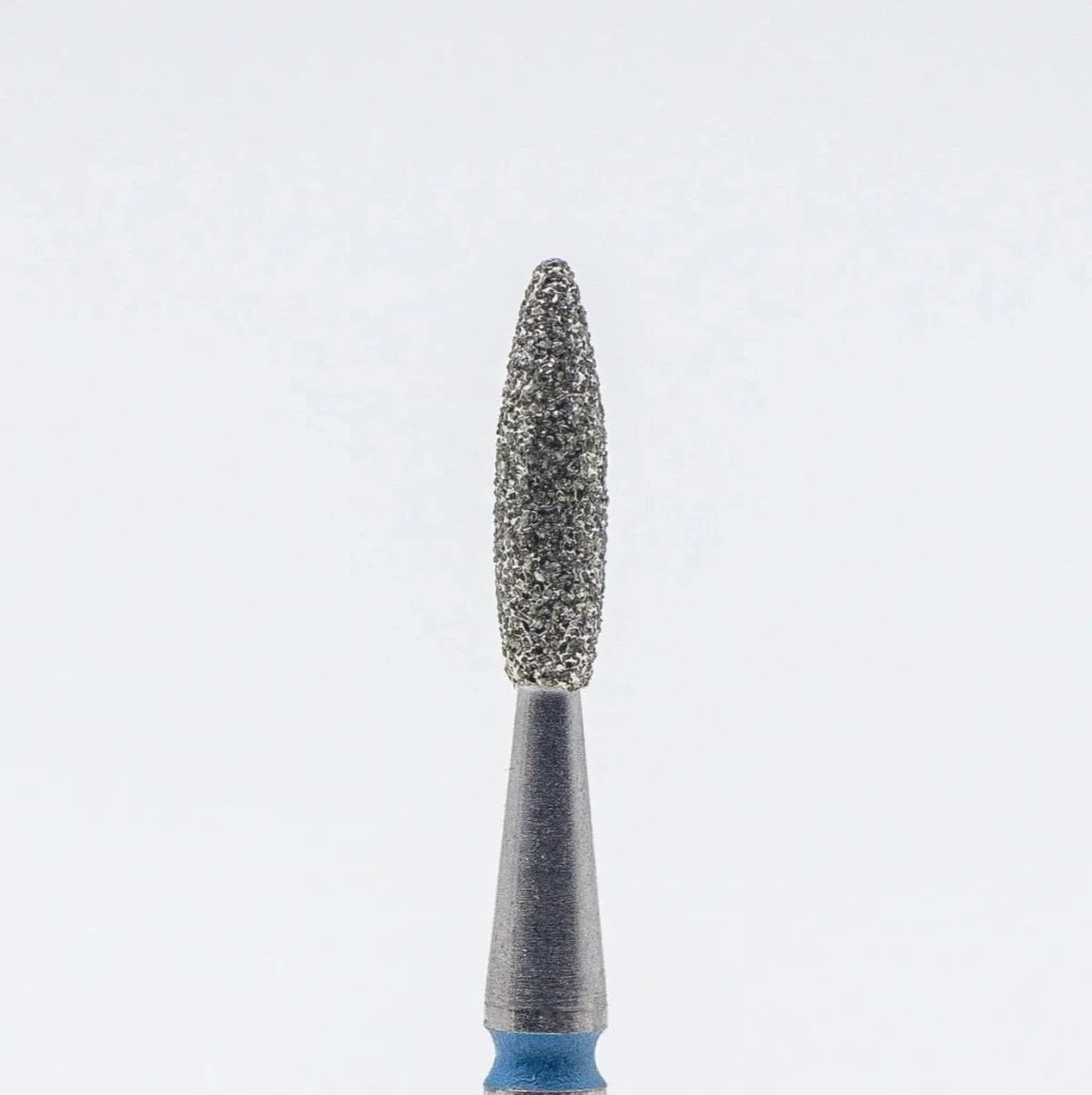 Diamond nail bit, Rounded Flame 2.1 - Medium (D - 124) - Level Up Beauty Supply